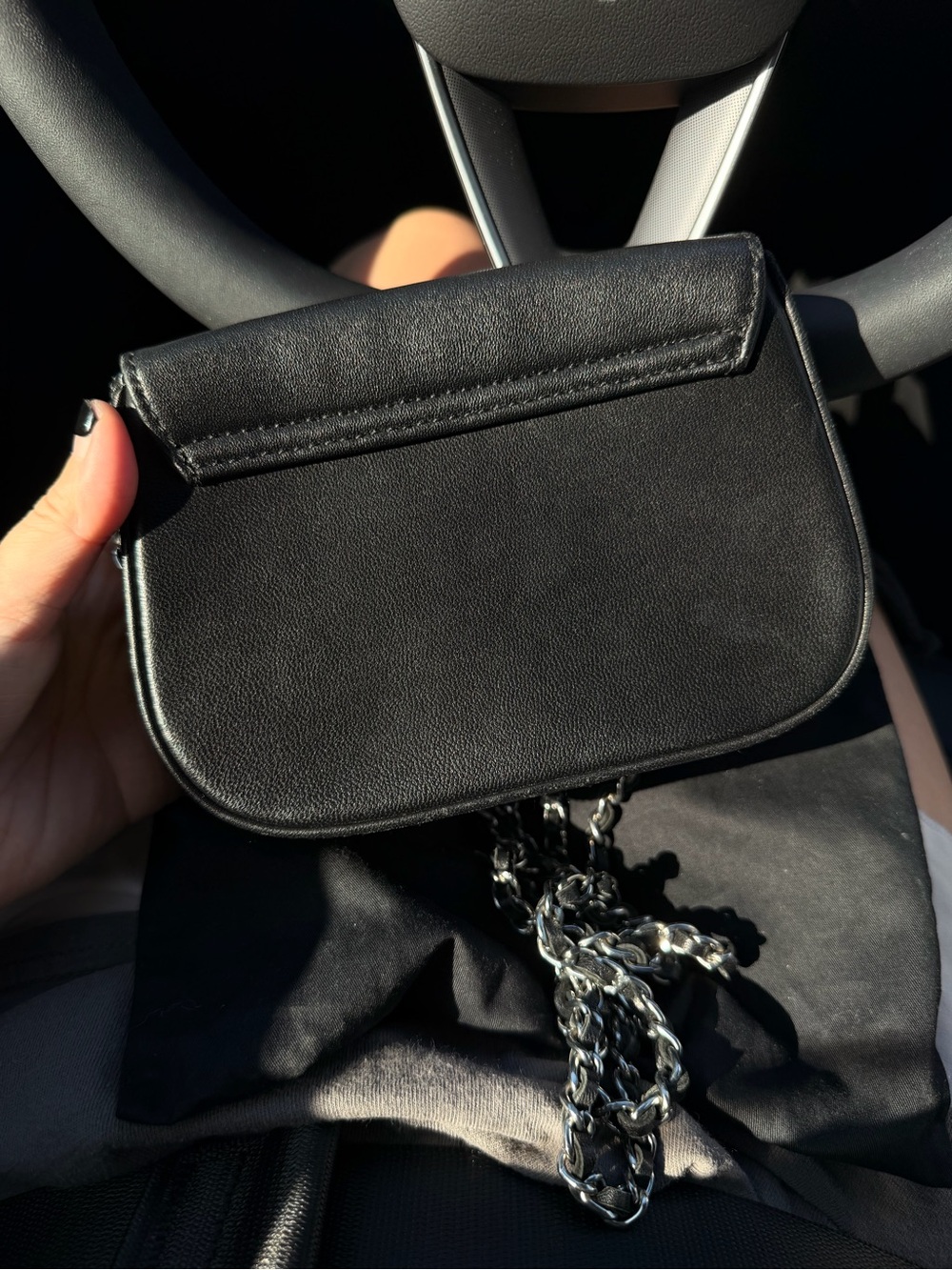 AGATHA Paris Black Mini Scottie Dog Chain Crossbody Bag - Picture 6 of 7